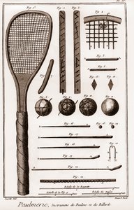 Paulmerie - Palm game - Paulme and billiard instruments - palm game paddle-bats or battoirs - 