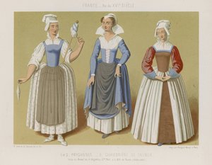 Peasant and the chambermaids of Saumur by French School