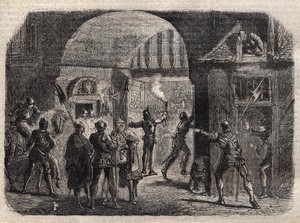 Perrinet Leclerc opening by night the gate of Buci, in Paris, to the Burgundians, May 29 by French School