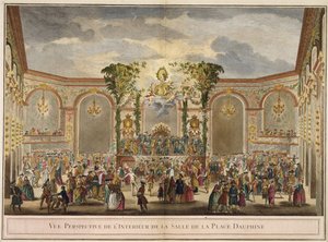 Perspective View of the Interior of the Room of the Place Dauphine