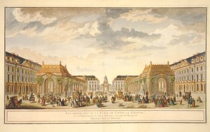Perspective View of the Place de Louis le Grand with the Rooms Constructed for the Occasion of the Marriage of Monseigneur le Dauphin