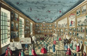 Perspective View of the Salon of the Royal Academy of Painting and Sculpture at the Louvre, Paris