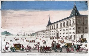 Perspective View of the Palace of the Duke of Aveiro in Lisbon - Engraving