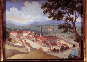 Perspective View of the Abbey of Port-Royal-des-Champs. Anonymous Painting of the 18th Century. Port Royal, Musee Des Granges by French School