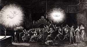 Phantasmagoria, from Memoires Recreatifs Scientifiques et Anecdotiques by Etienne Gaspard Robertson, Paris, 1831 by French School