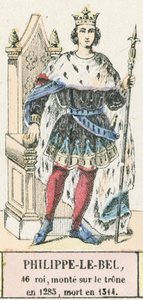 Philip the Fair, 46th King, ascended the throne in 1285, died in 1314 by French School