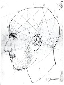 Phrenological study, from a manuscript of Doctor Philippe Jean Pelletan library