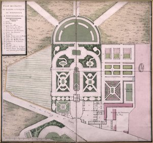 Plan of the Hotel of Madame de Pompadour in Fontainebleau