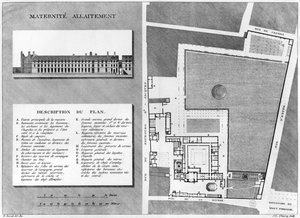 Plan of the Maternite Port-Royal, engraved by Jacques Etienne Thierry after H. Bessat, 1811 by French School