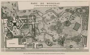 Plan of the Parc de Monceau (1718) (executed by Carmontelle for the Duke of Orleans) by French School