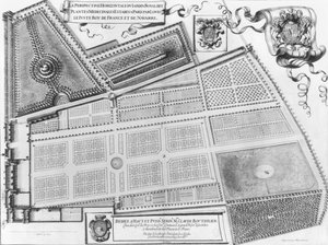 Plan of the Royal Garden of the Medicinal Plants in Paris, 1641