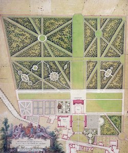 Plan of the chateau and park at Roissy, belonging to the Comte de Caraman