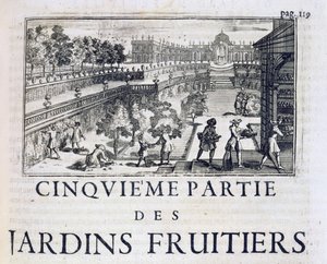 Planting fruit trees, from Le Parfait Jardinier, ou Instruction pour les Jardins Fruitiers et Potager, by Jean de la Quintinye, published 1695
