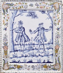 Plaque depicting a scene from The Magic Flute by French School