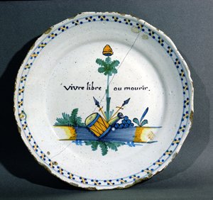 Plate Depicting the Liberty Tree, Declaring Freedom or Death, c.1792