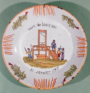 Plate with French Revolutionary motif commemorating the execution of Louis XVI on 21 January, 1793 by French School
