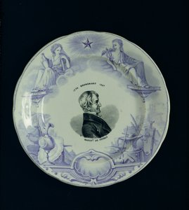 Plate with a portrait of Alexandre Brongniart by French School