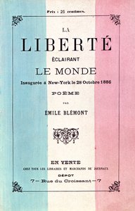Poem by Emile Blemont celebrating the Inauguration of the Statue of Liberty by French School
