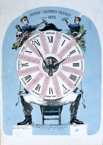 Political Calendar for 1872 by French School