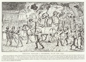 Popular Execution at Strasbourg, 25 June 1791 by French School
