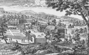 Port-Royal-des-Champs Abbey, engraving, France