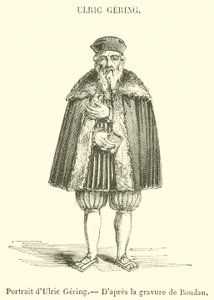 Portrait of Ulric Gering by French School