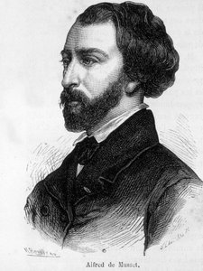Portrait of Alfred de Musset (1810 - 1857), French writer