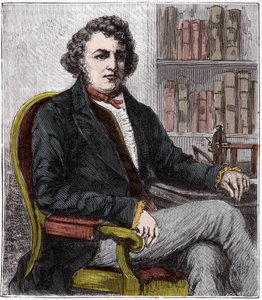 Portrait of Andre Marie Ampere (1775-1836) French physicist - Andre-Marie Ampere (1775-1836), French physicist and pioneer of electrodynamics - Engraving in 