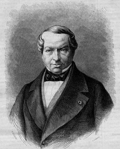 Portrait of Baron James de Rothschild, German banker. Engraving in Le Monde Illustré n°298 of 27 December 1862