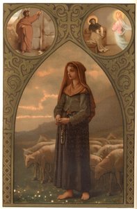 Portrait of Bernadette Soubirous (1844-1879), Shepherdess in Lourdes, Hautes Pyrenees by French School