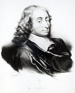 Portrait of Blaise Pascal engraved by Francois Seraphin Delpech by French School