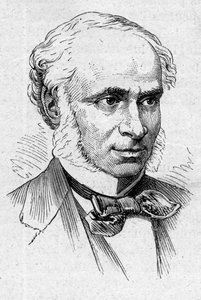 Portrait of Camille Doucet (1812-1895), French Poet, Playwright and Academician. Engraving in 