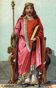 Portrait of Dagobert, king of the Franks from 628 to 638