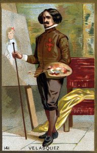 Portrait of Diego Rodriguez de Silva y Velazquez dit Diego Velasquez (1599-1660). Chromolithography of the late 19th century