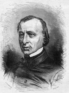 Portrait of Edouard Lefevre de Laboulaye, French lawyer and politician. Engraving in Le Monde Illustré n°689 of June 25