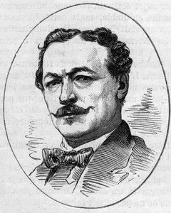 Portrait of Edouard Louis Dubufe (1820-1883), French painter. Engraving in Le Monde Illustré n°890 of 2 May 1874. by French School