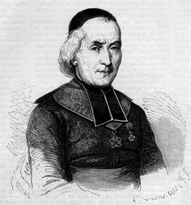 Portrait of Francois Joseph Le Brotier (1799-1885), Bishop of Montpellier. Engraving in Le Monde Illustré n°237 of October 26