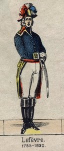 Portrait of Francois Joseph Lefebvre (1755-1820) Duke of Dantzig and of the Empire, Pair of France, then Baron and Pair of France Marechal of the Empire. Image of Epinal from the end of the 19th century