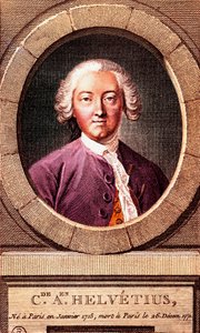 Portrait of French Philosopher Claude Adrien Helvetius (1715-1771), Engraving. 1772