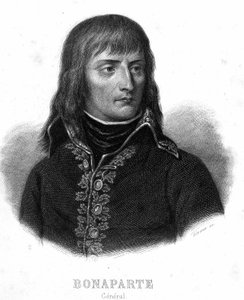 Portrait of General Bonaparte - in Revolution francaise by Thiers. 19th century