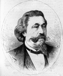 Portrait of Georges Hainl, French conductor and cellist. Engraving in Le Monde Illustré n°844 of 13 June 1873