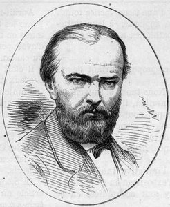 Portrait of Jean Jacques Henner, French painter. Engraving in Le Monde Illustré n°890 of 2 May 1874