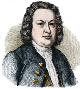 Portrait of Johann Sebastian Bach (1685-1750) German composer. Engraving from 1858.