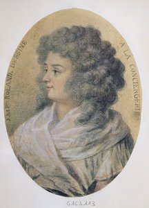 Portrait of Jeanne-Marie Roland de la Platiere (nee Philippon) at the Conciergerie