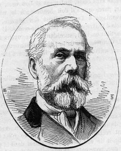 Portrait of Louis Francois (?) (1814-1888), French engraver. Engraving in Le Monde Illustré n°890 of 2 May 1874.