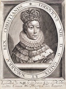 Portrait of Louis XIII, young. by French School