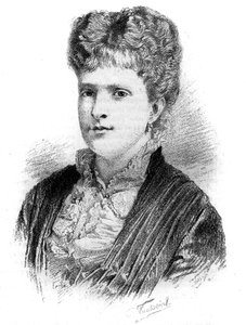 Portrait of Maria Pia, Queen of Portugal (1847-1911). Engraving in Le Monde Illustre, 22 May 1886