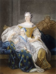 Portrait of Mary Leszczynska and the Dolphin by French School