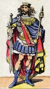 Portrait of Merovee III (or Merowig) (ca. 412-458), King of the Franks from 448 to 458. by French School
