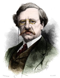 Portrait of Nils Adolf Erik Baron Nordenskjold, Swedish naturalist and explorer. Engraving in Le Monde Illustré n°1178 of October 25